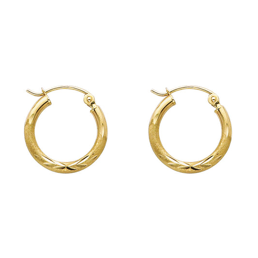 Hoop Earrings  - 14K Gold - ER168