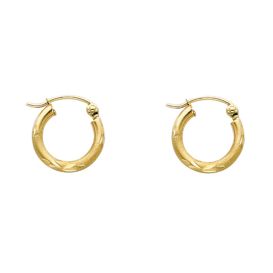 Hoop Earrings  - 14K Gold - ER169