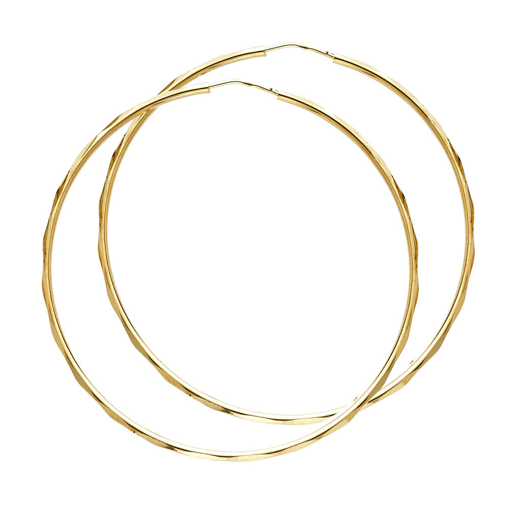 Hoop Earrings  - 14K Gold - ER180