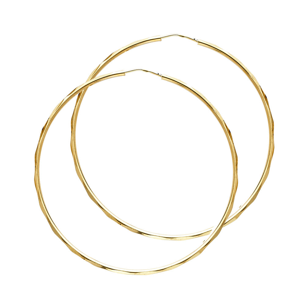 Hoop Earrings  - 14K Gold - ER181