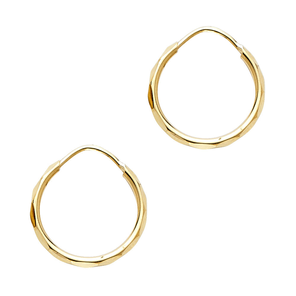 Hoop Earrings  - 14K Gold - ER184