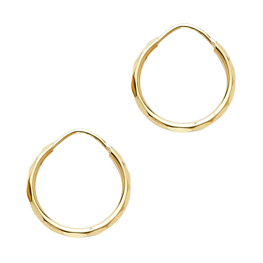 Hoop Earrings  - 14K Gold - ER184