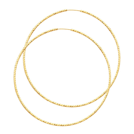 Hoop Earrings  - 14K Gold - ER187