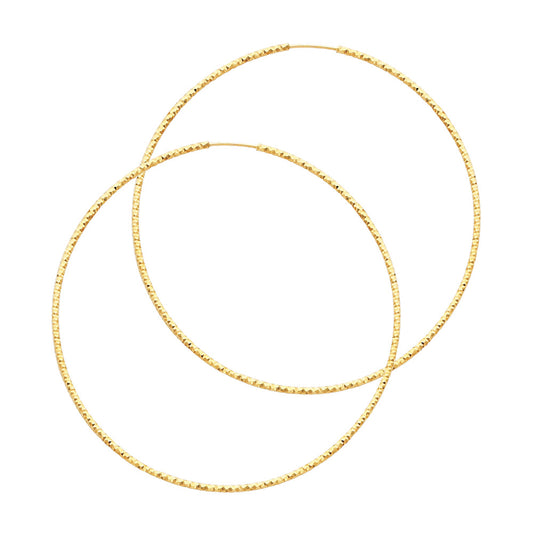 Hoop Earrings  - 14K Gold - ER188