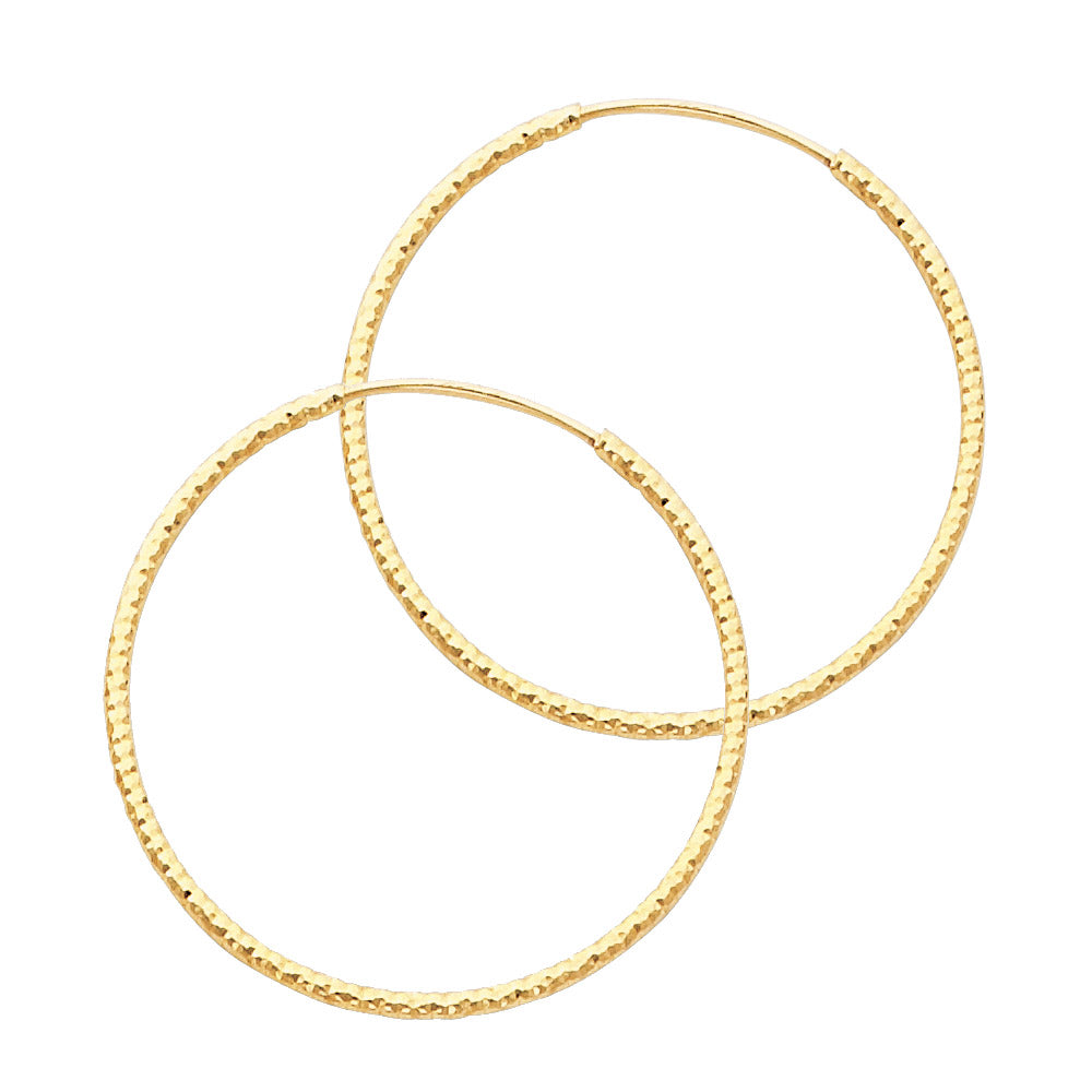 Hoop Earrings  - 14K Gold - ER190