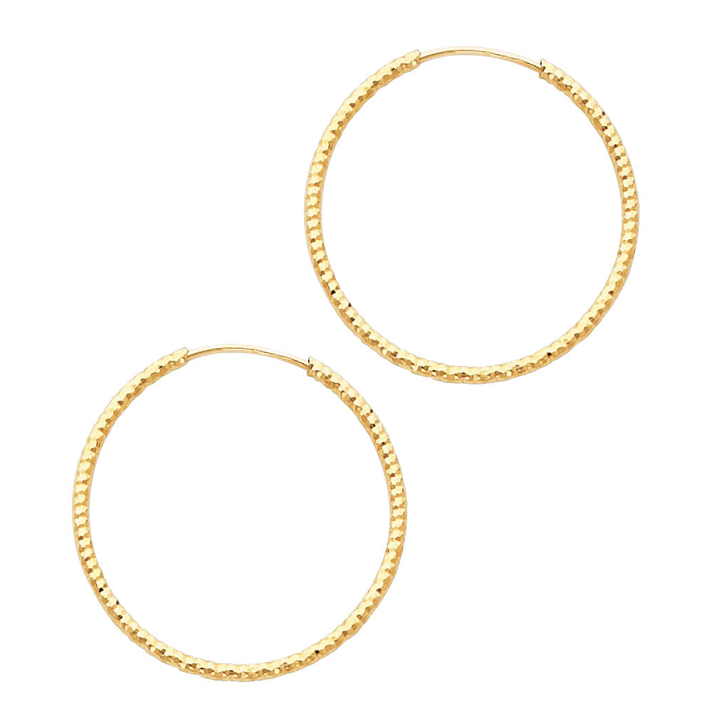 Hoop Earrings  - 14K Gold - ER191