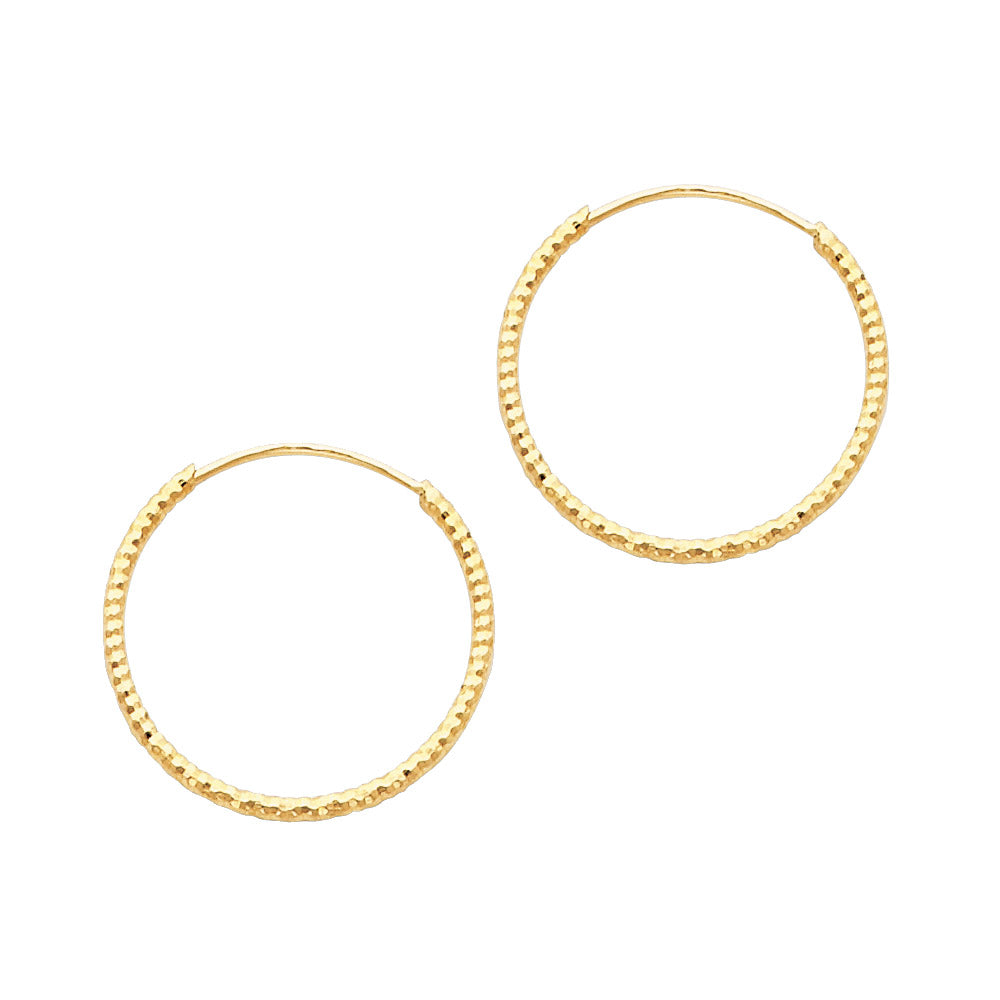 Hoop Earrings  - 14K Gold - ER192