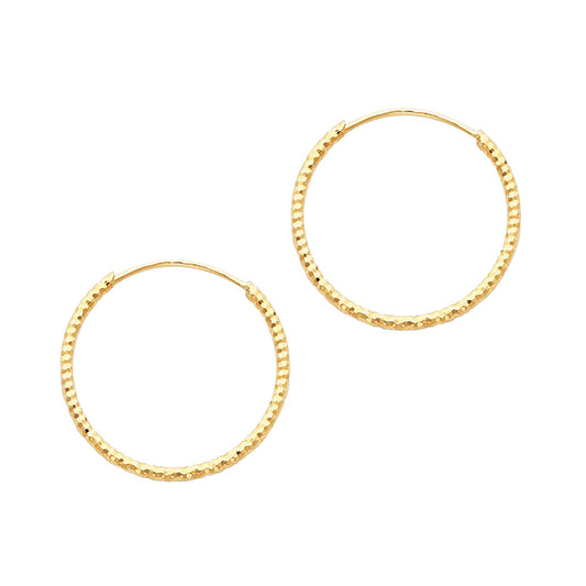 Hoop Earrings  - 14K Gold - ER192