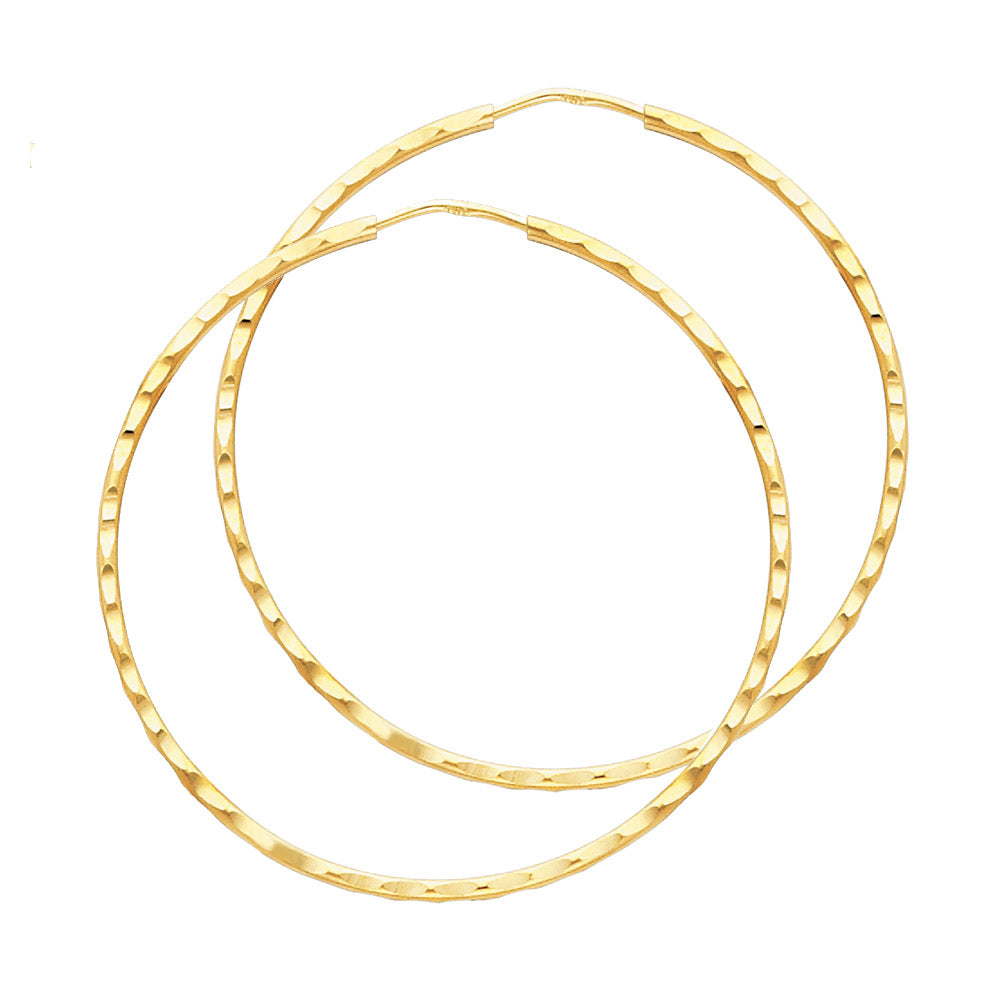 Hoop Earrings  - 14K Gold - ER195