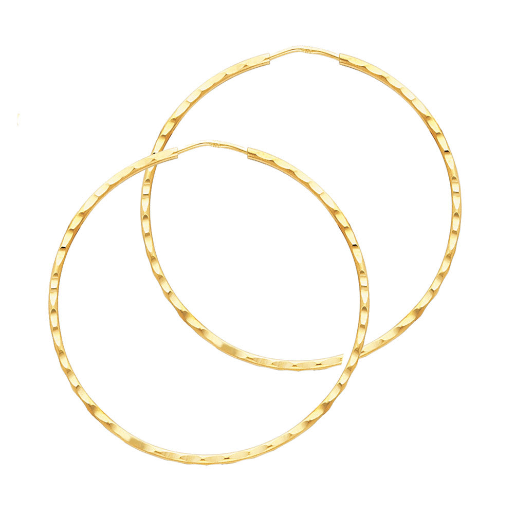 Hoop Earrings  - 14K Gold - ER196