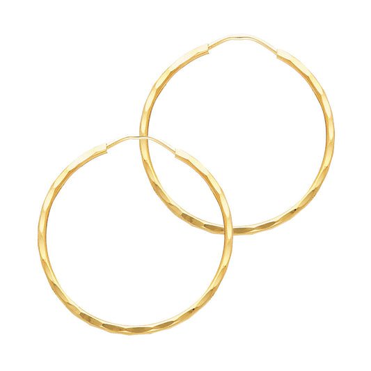 Hoop Earrings  - 14K Gold - ER197