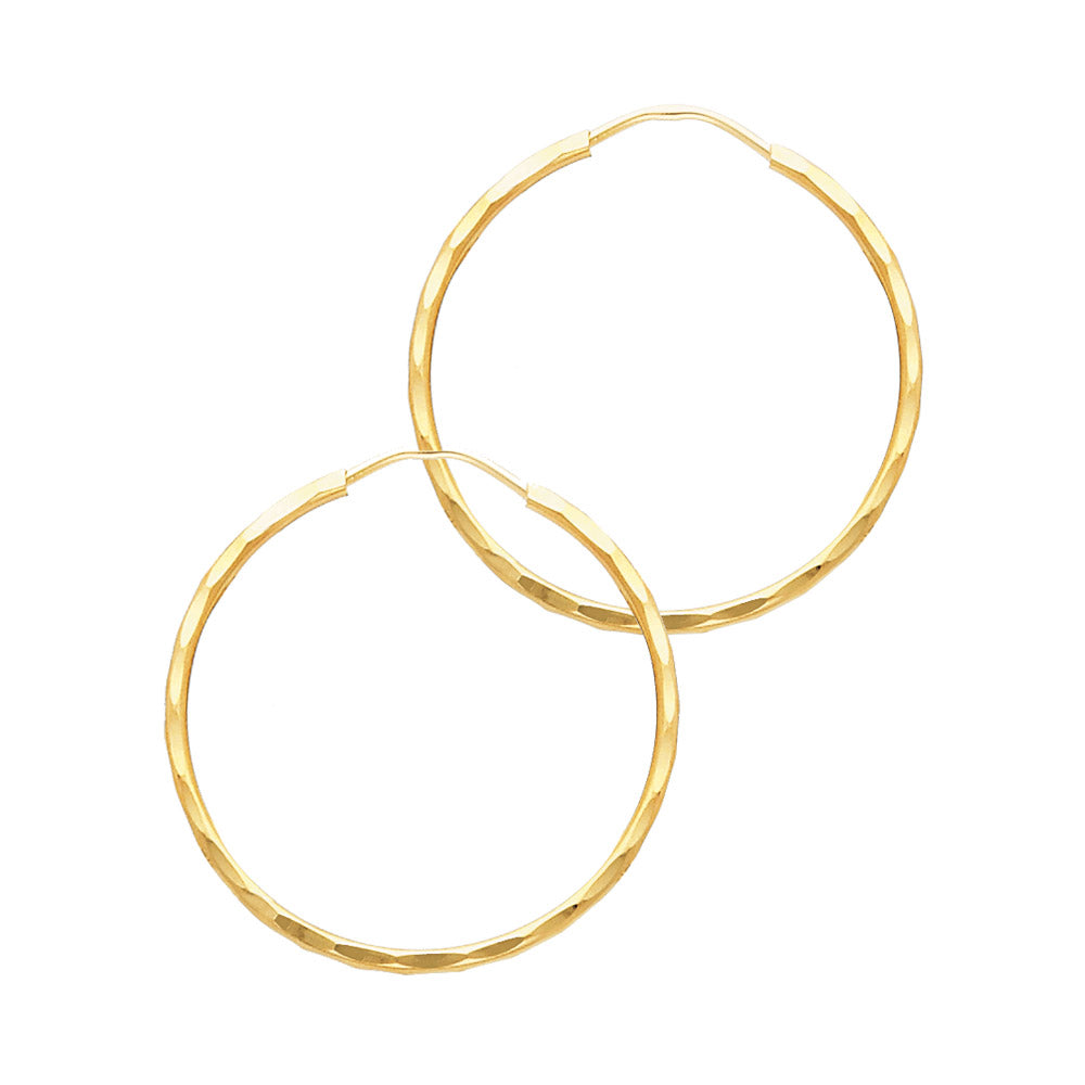 Hoop Earrings  - 14K Gold - ER198