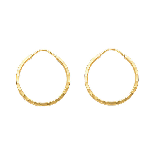 Hoop Earrings  - 14K Gold - ER199