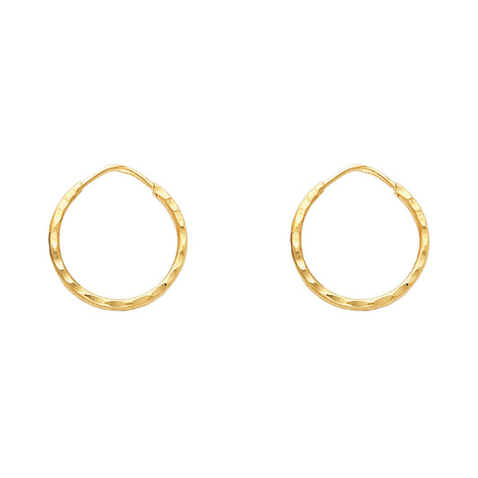 Hoop Earrings  - 14K Gold - ER200