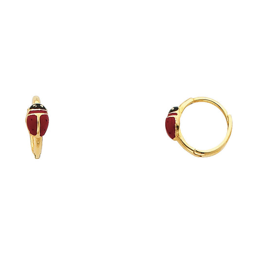 CZ Huggies Earrings - 14K Gold - ER287