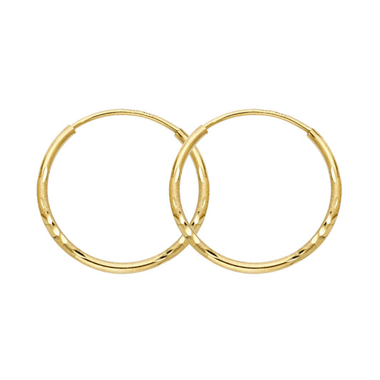 Hoop Earrings  - 14K Gold - ER31