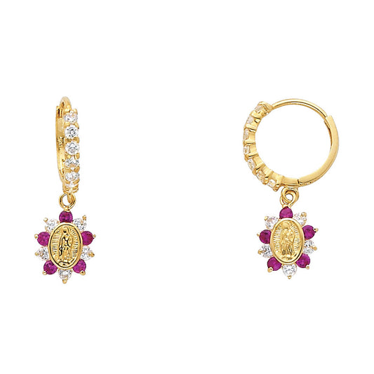 CZ Huggies Earrings - 14K Gold - ER313