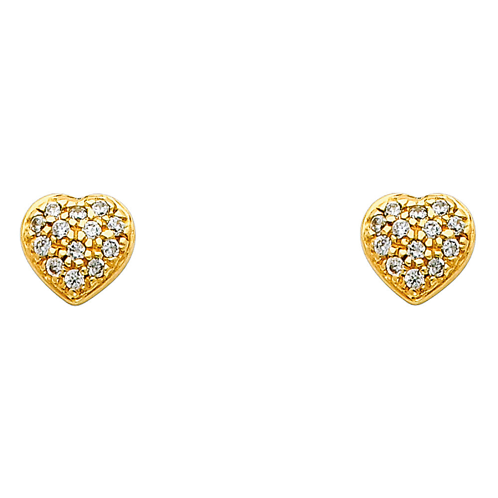 CZ Pendant & Earrings Sets - 14K GOLD - PT690, ER318