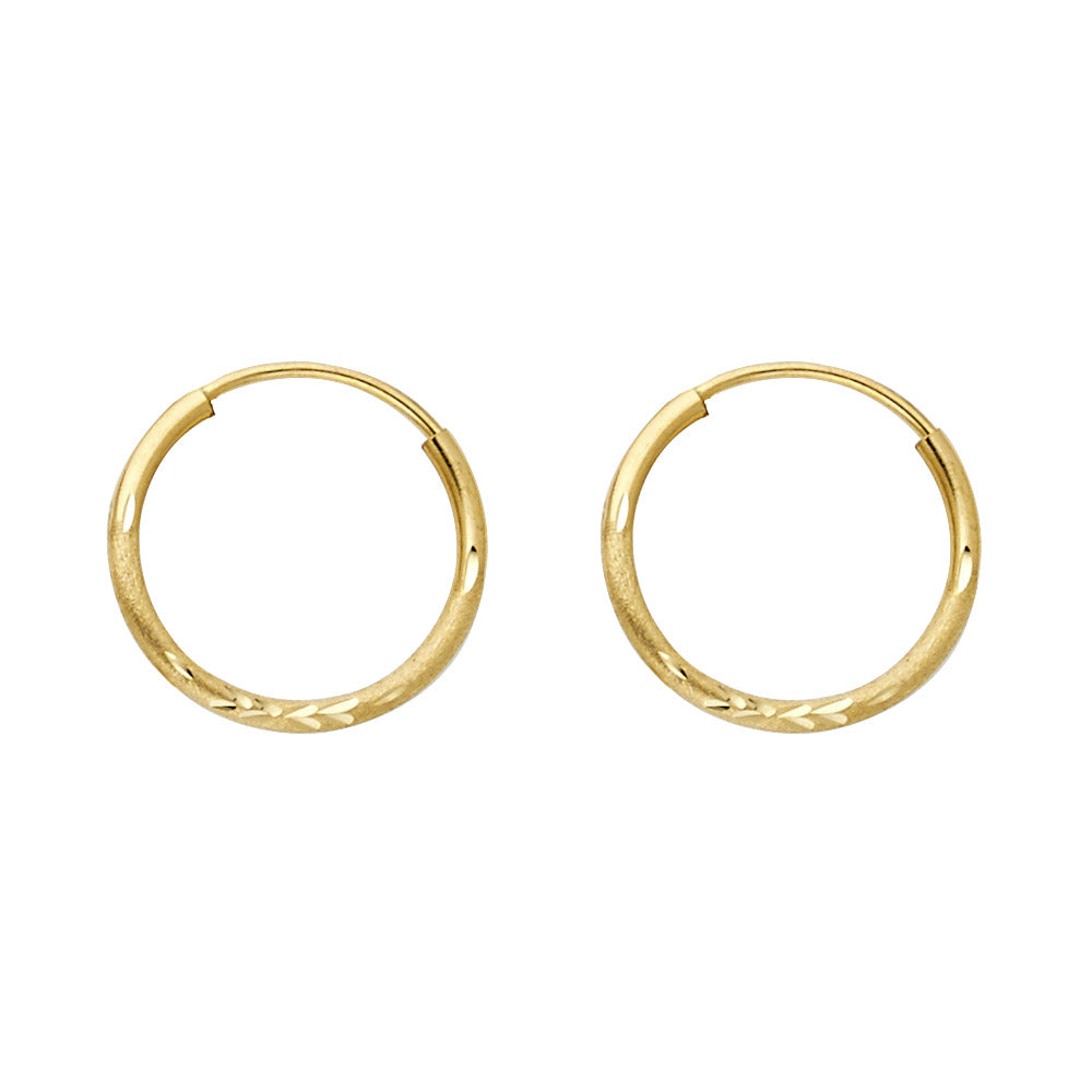 Hoop Earrings  - 14K Gold - ER32