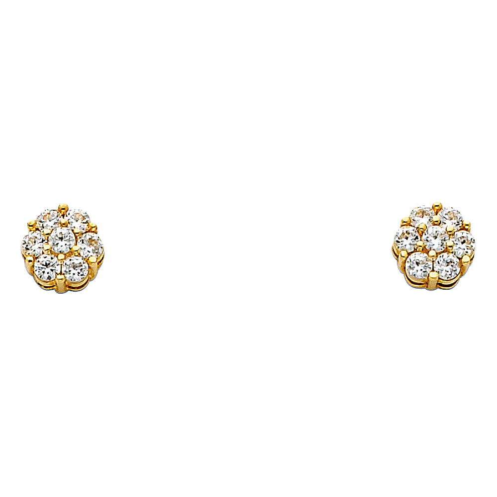 CZ Pendant & Earrings Sets - 14K GOLD - PT693, ER321, ER322