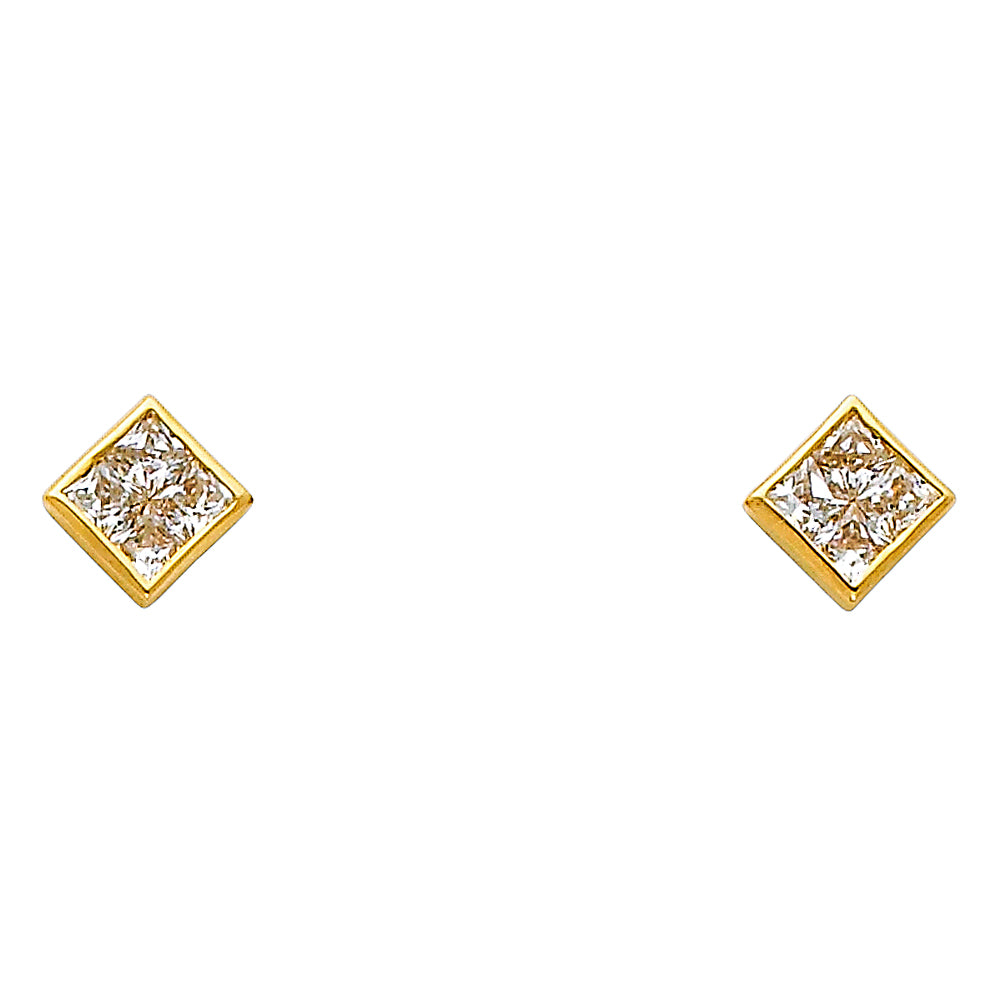 CZ Pendant & Earrings Sets - 14K GOLD - PT695, ER325, ER326