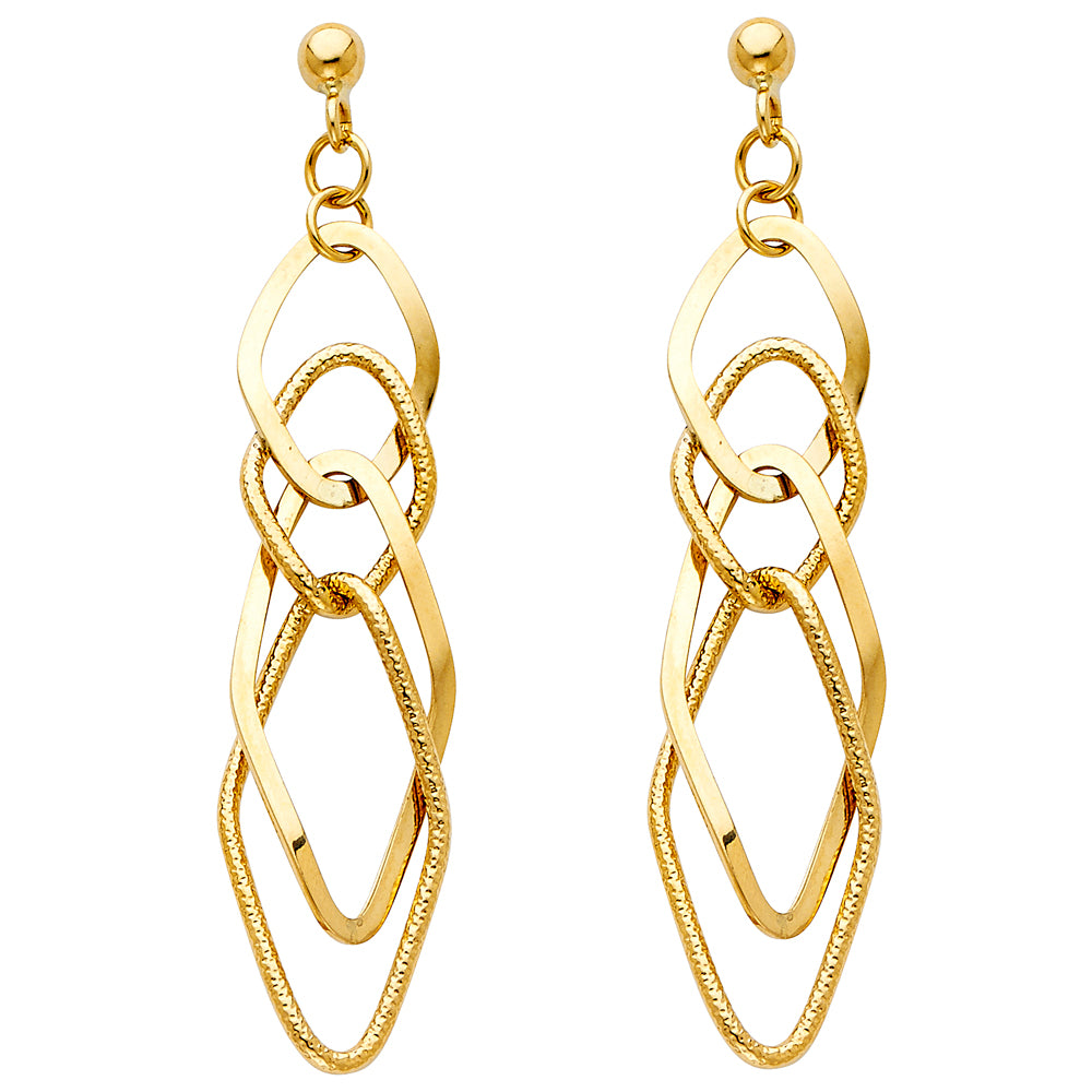 Hanging Earrings - 14K Gold - ER340