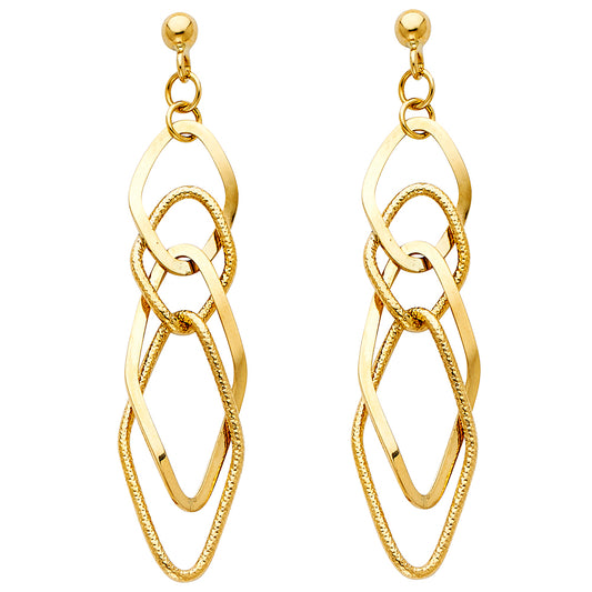 Hanging Earrings - 14K Gold - ER340