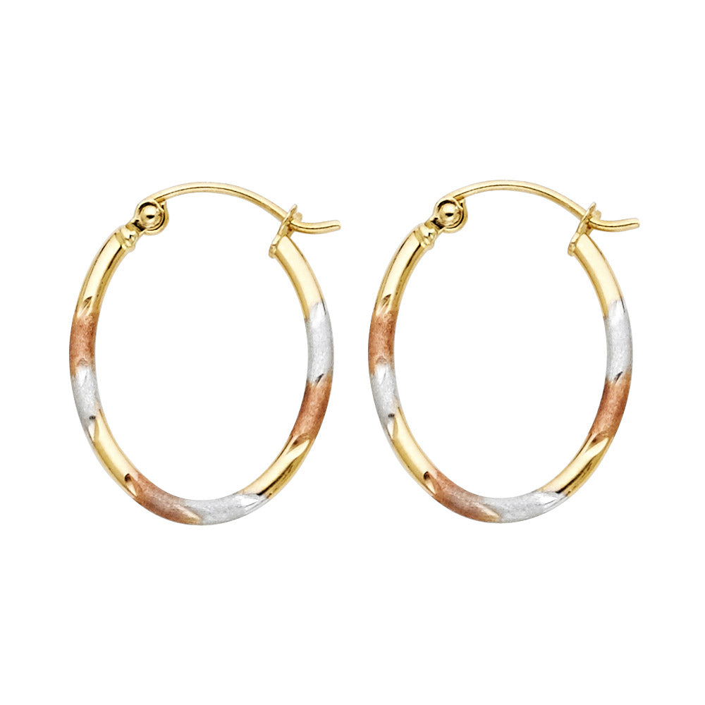 Hoop Earrings  - 14K Gold - ER35