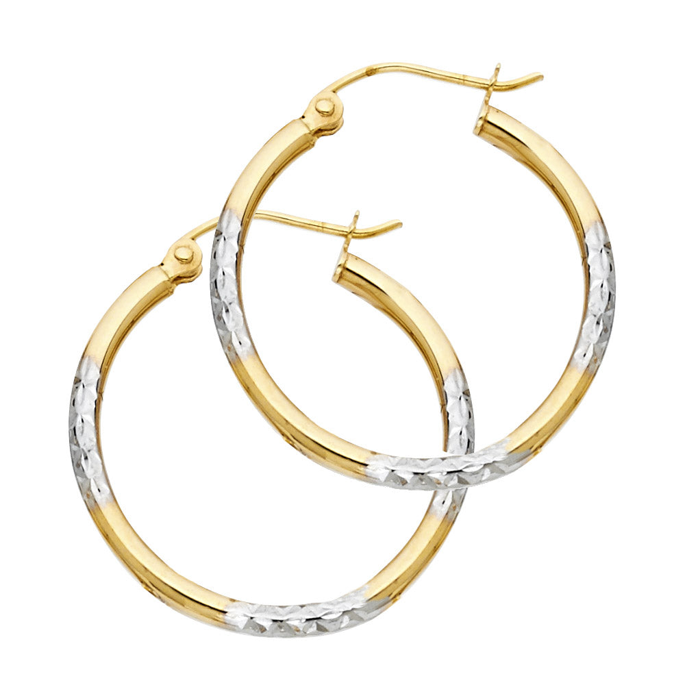 Hoop Earrings  - 14K Gold - ER37