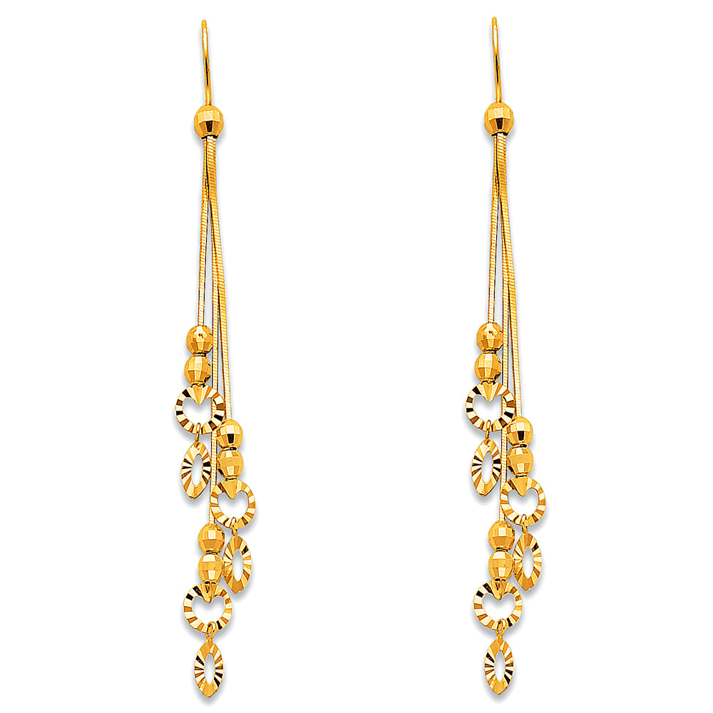 Hanging Earrings - 14K Gold - ER374