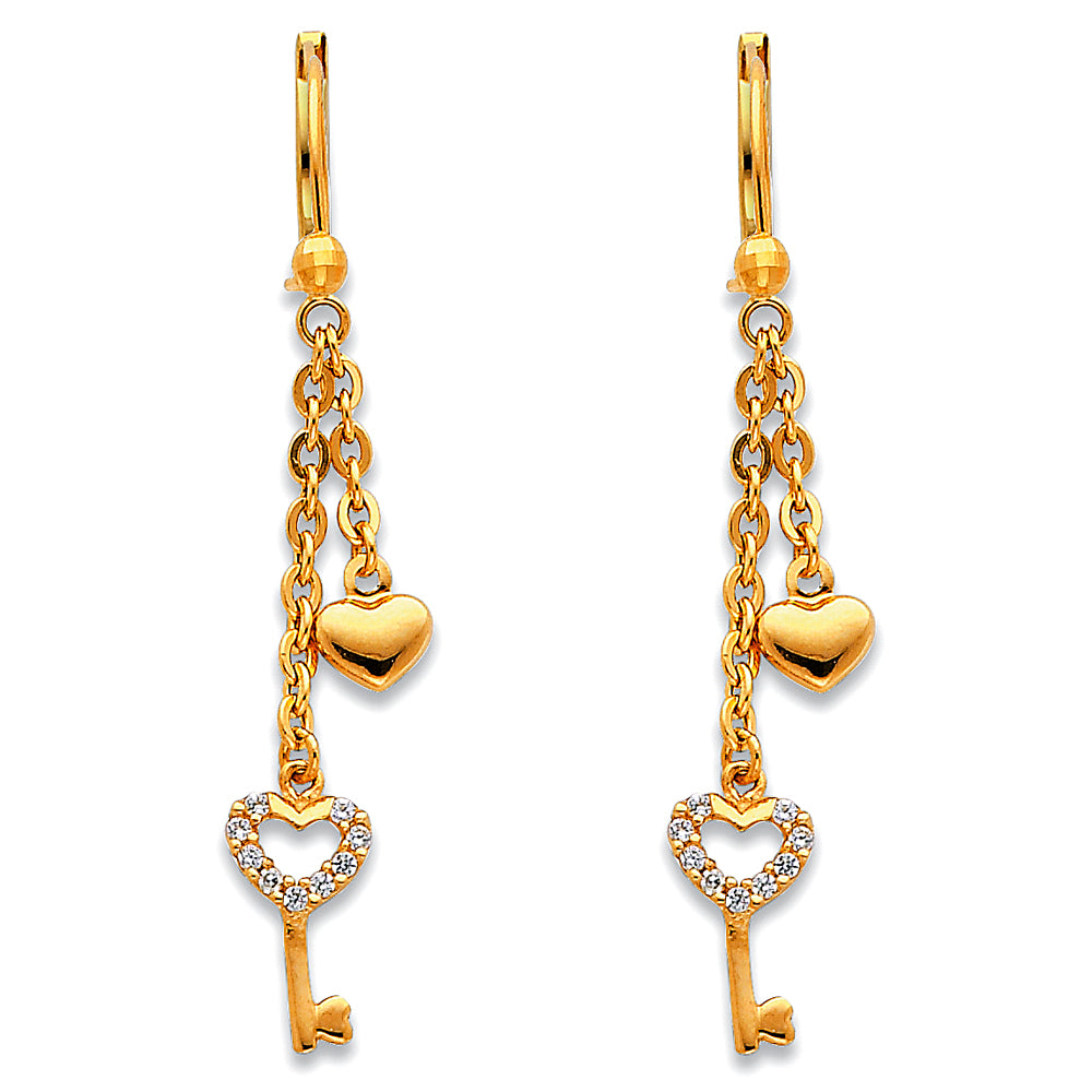 Hanging Earrings - 14K Gold - ER375