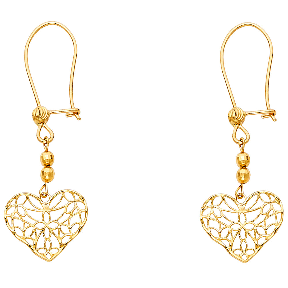 Hanging Earrings - 14K Gold - ER543