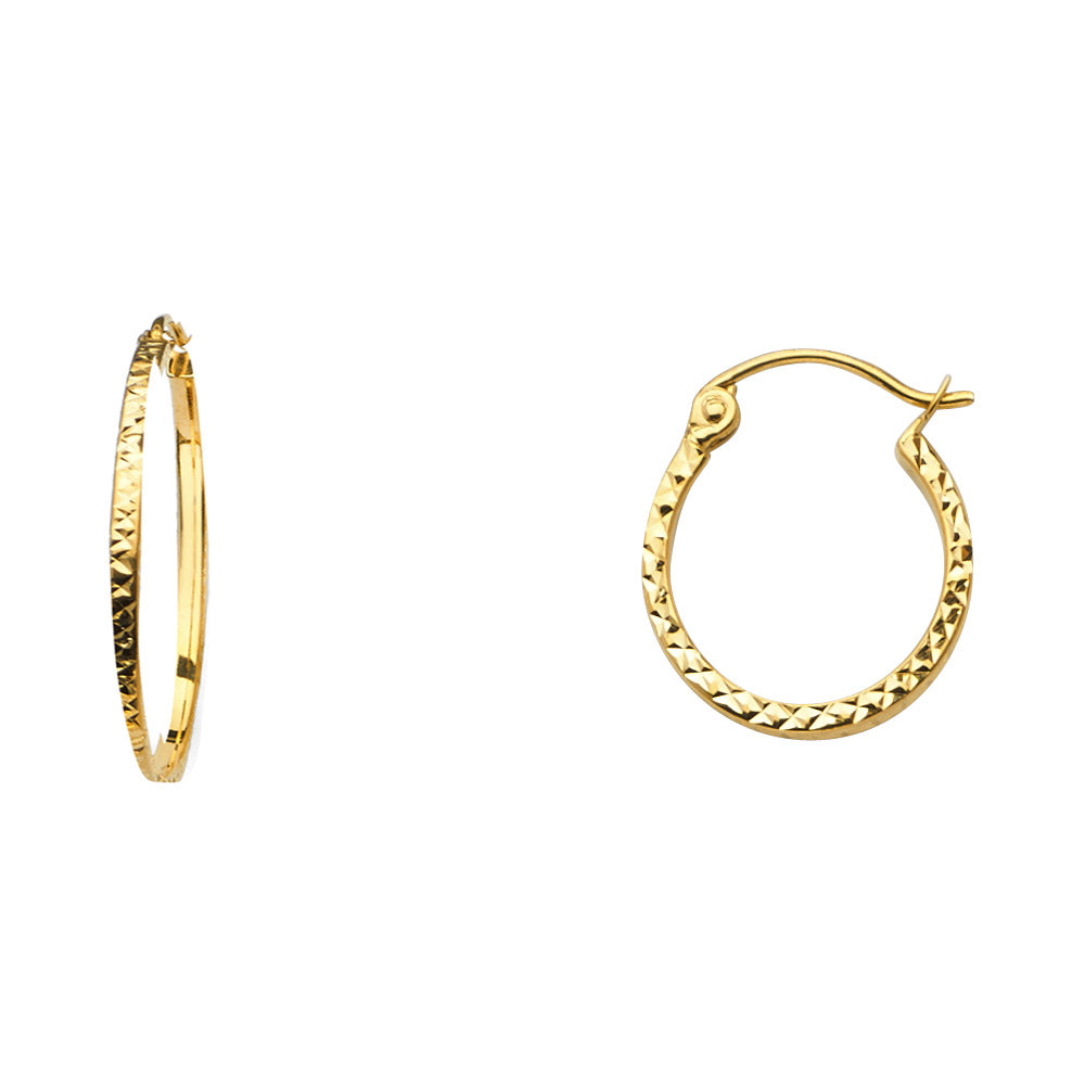 Hoop Earrings  - 14K Gold - ER559