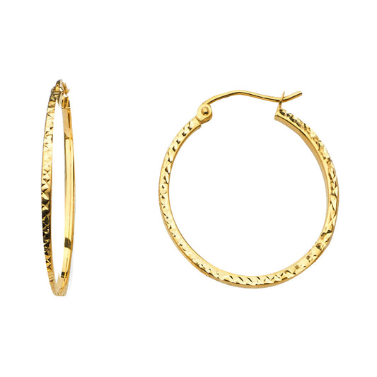 Hoop Earrings  - 14K Gold - ER560