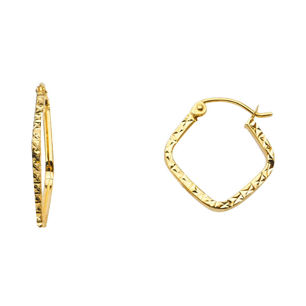 Hoop Earrings  - 14K Gold - ER564