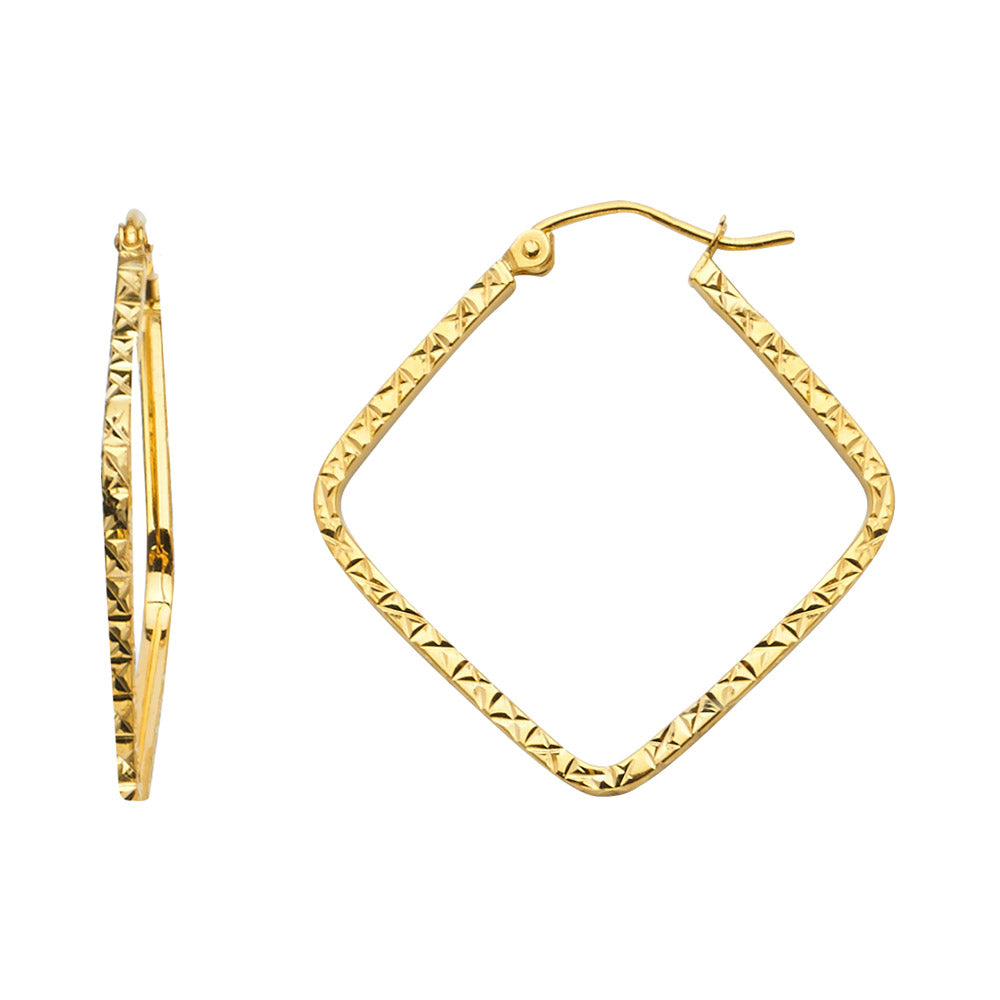 Hoop Earrings  - 14K Gold - ER565