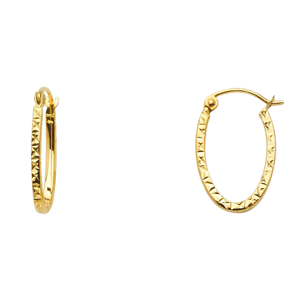 Hoop Earrings  - 14K Gold - ER572