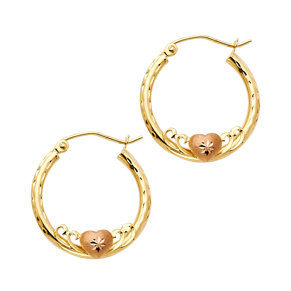 Hoop Earrings  - 14K Gold - ER574