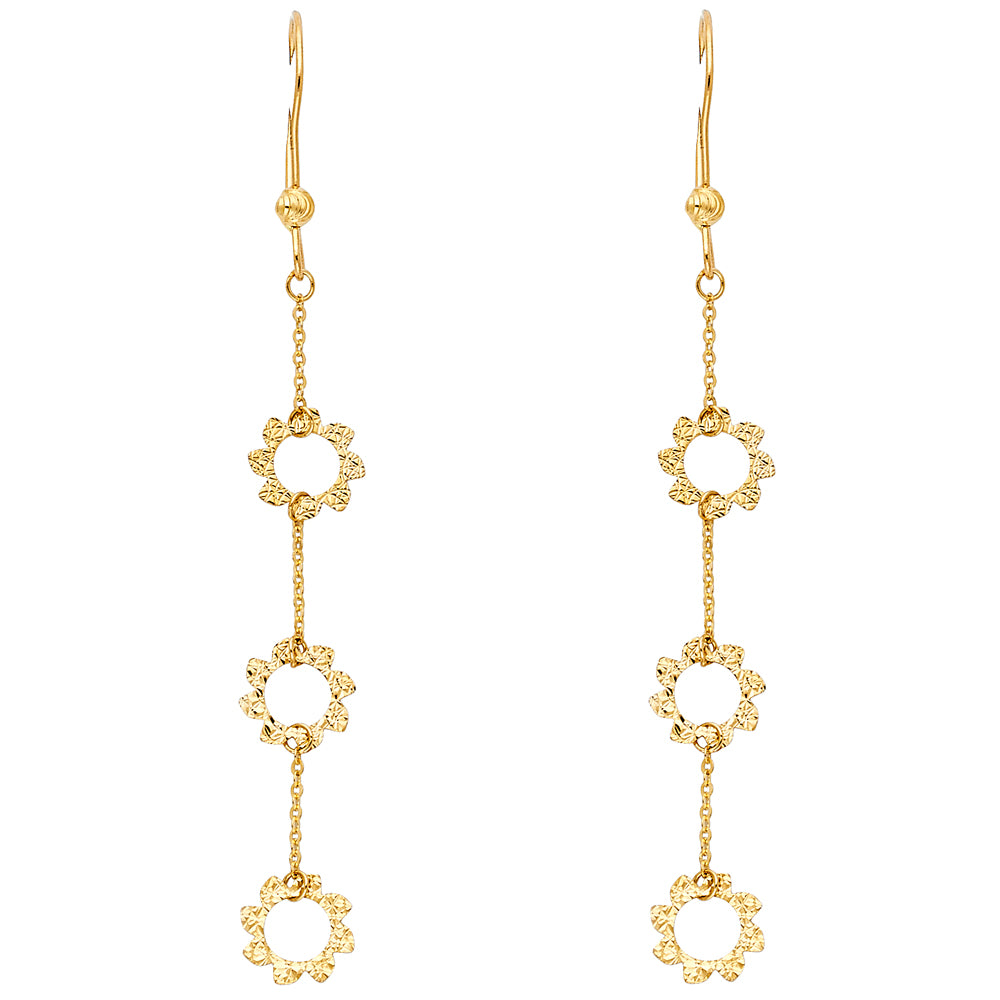 Hanging Earrings - 14K Gold - ER581