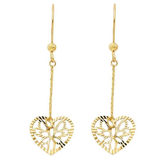 Hanging Earrings - 14K Gold - ER588