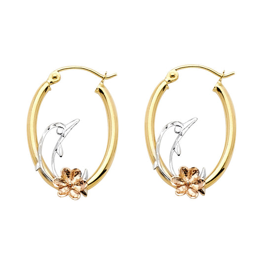 Hoop Earrings  - 14K Gold - ER592