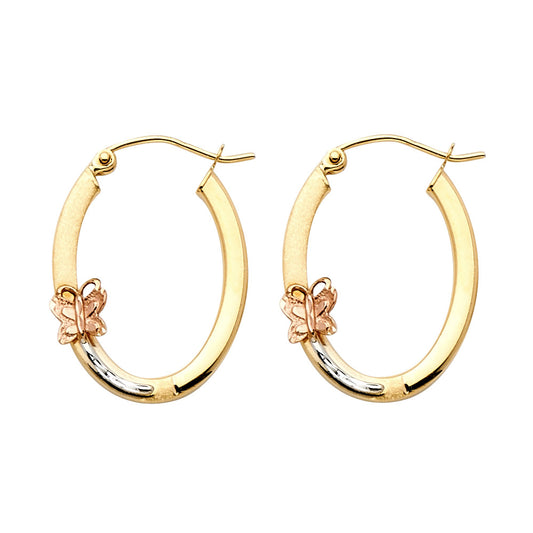 Hoop Earrings  - 14K Gold - ER593