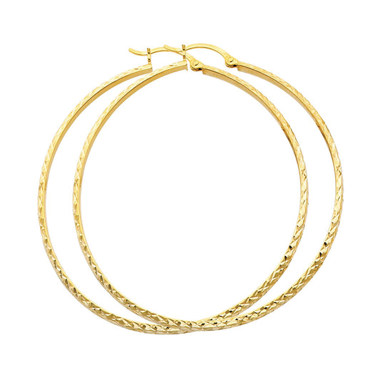 Hoop Earrings  - 14K Gold - ER69