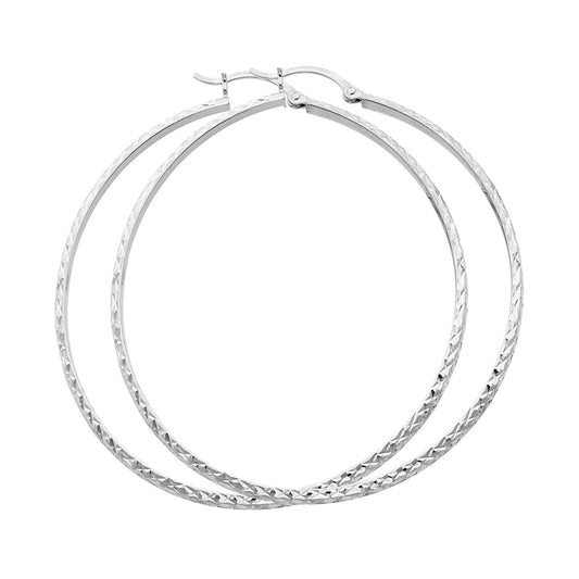 Hoop Earrings  - 14K Gold - ER69W