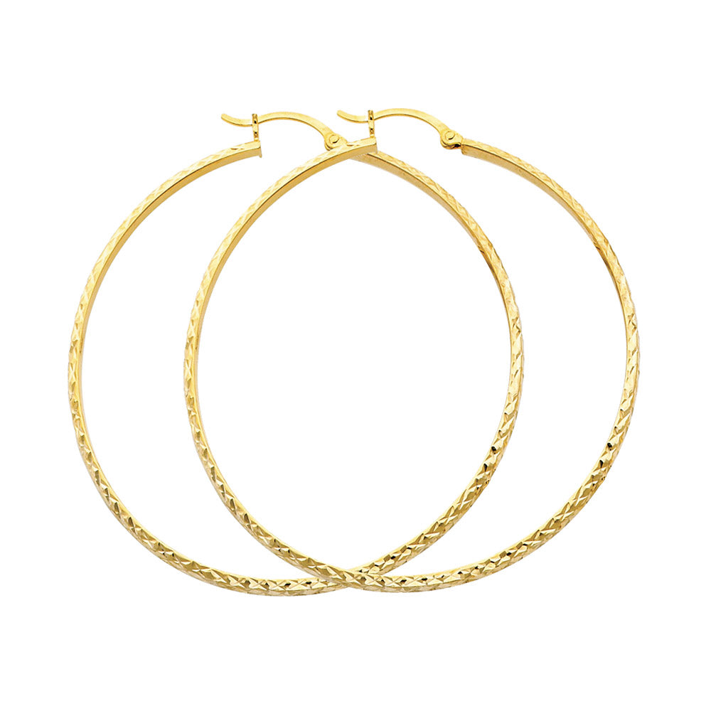 Hoop Earrings  - 14K Gold - ER70