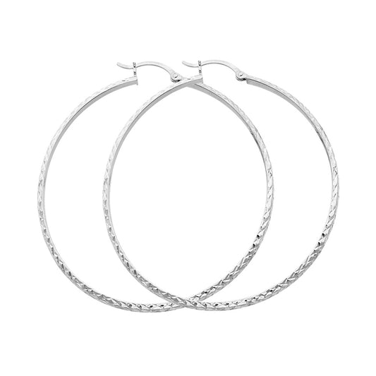 Hoop Earrings  - 14K Gold - ER70W