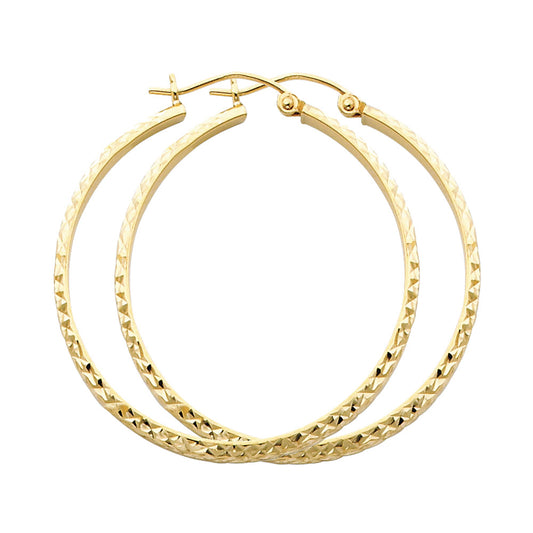 Hoop Earrings  - 14K Gold - ER71