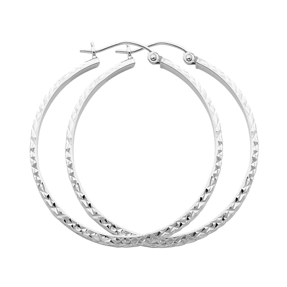 Hoop Earrings  - 14K Gold - ER71W