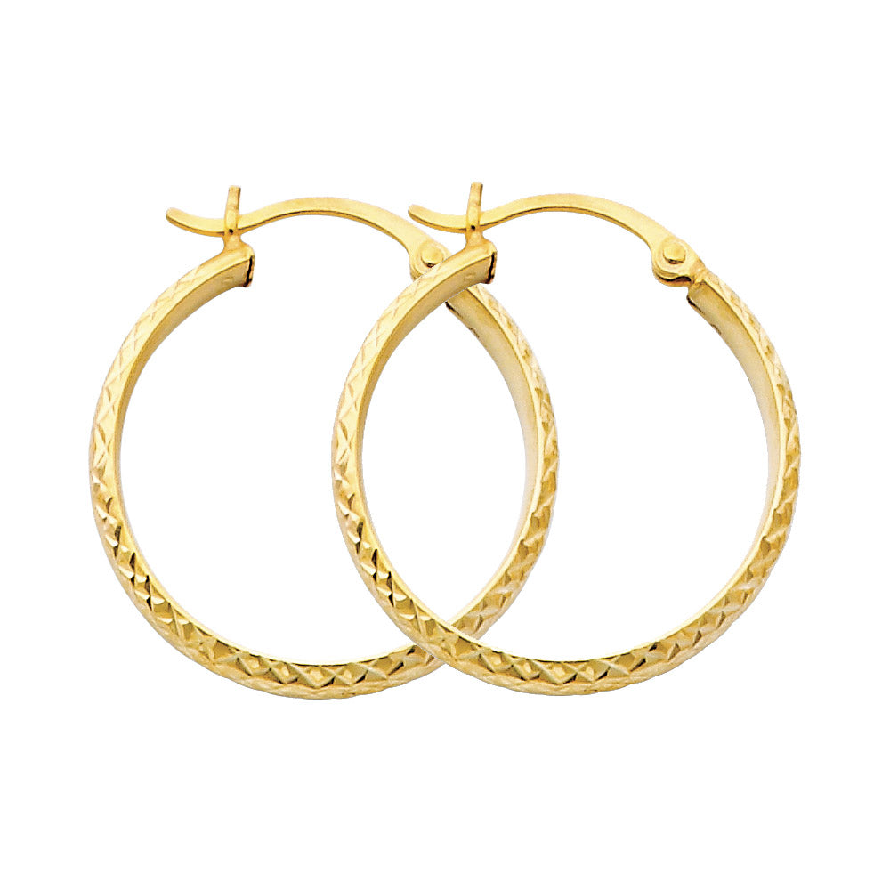 Hoop Earrings  - 14K Gold - ER72