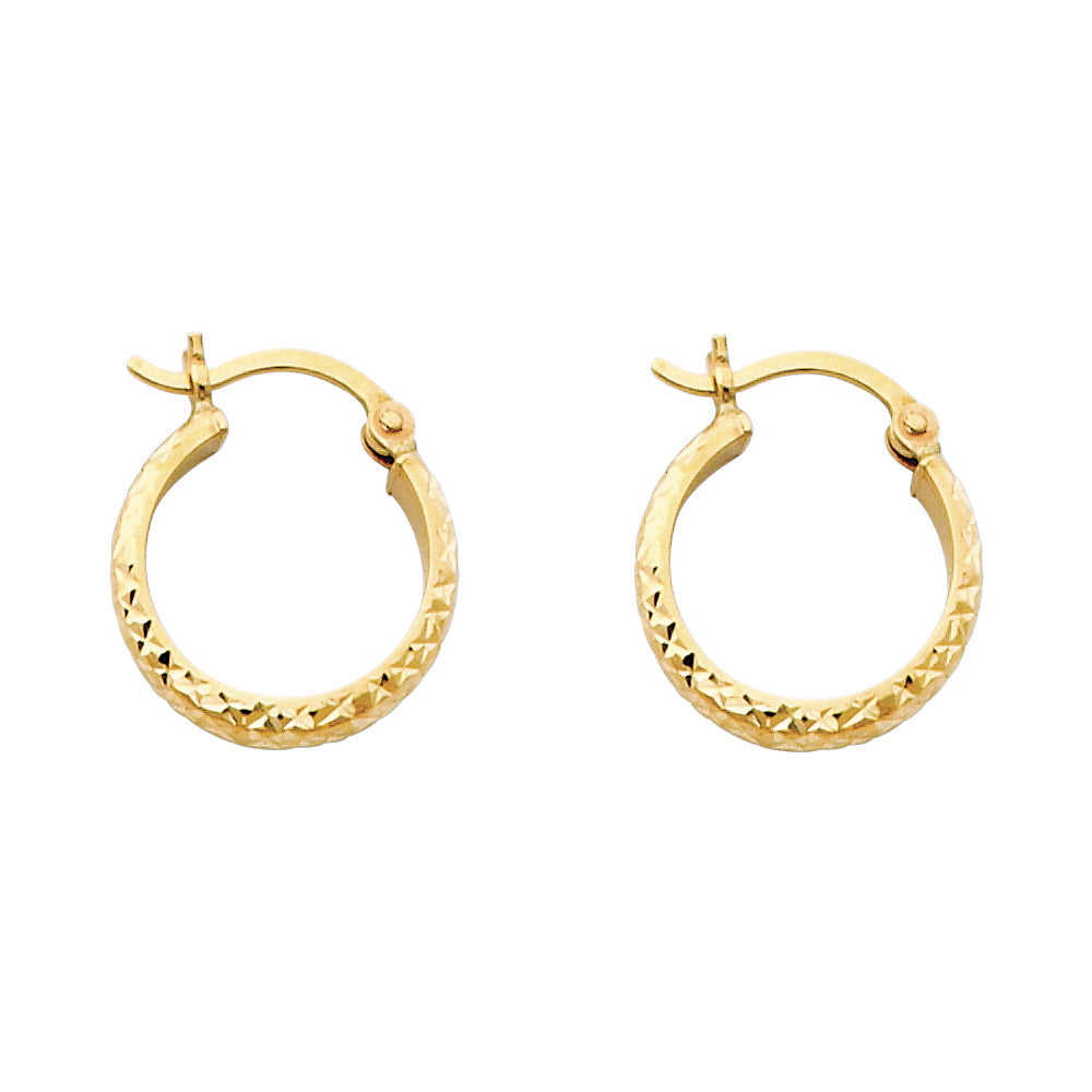 Hoop Earrings  - 14K Gold - ER74